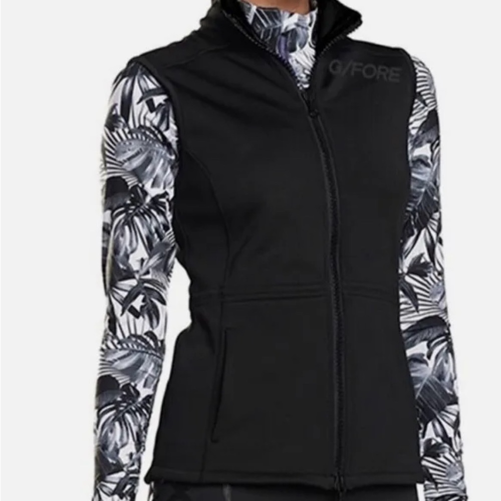G/FORE Women’s Black Fleece Lined Golf Vest Size Small **Like New**